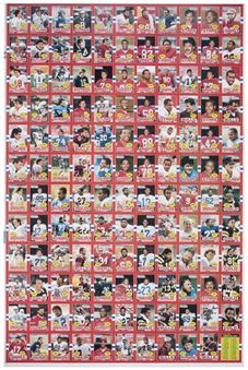 1985 Topps USFL Football Uncut Sheet (132 Cards) – The Complete Set, Featuring Young, White and Kelly